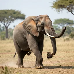 an elephant tap dancing
