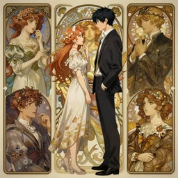 “ anime, full body, a pretty girl meeting her boyfriend for the first time, highly intricate detailed, light and shadow effects, intricate, highly detailed, digital painting, art station, concept art, smooth, sharp focus, illustration, advanced digital anime art, art by artgerm and greg rutkowski and alphonse mucha and william - adolphe bouguereau, craig mullins, j. c. leyendecker, atmospheric lighting, detailed face, by makoto shinkai, stanley artgerm lau, wlop, rossdraws ”