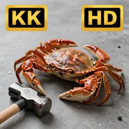 (((((((( + product photo of crab mixed hammer + concept : 8K UHD + !!!!!!