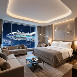 luxury suite abord aeon station, the first space hotel