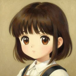 cute young anime girl faces, chibi art, painting by j. c. leyendecker, inspired by charles sillem lidderdale,