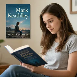 a girl reading a book by Mark Keathley