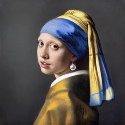 painting of Dwayne Johnson with the pearl earring