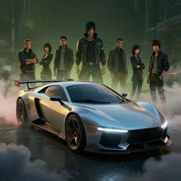 1 9 0 0's classic concept car from cyberpunk 2 0 7 7. art by jesper ejsing, feng zhu, makoto shinkai, lois van baarle, ilya kuvshinov, rossdraws. clouds by rhads. global light 3 d rtx hdr