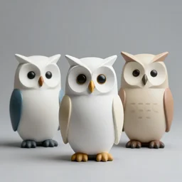 3 d, modern, plastic owl by jon burgerman and jeffrey smart