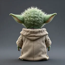 3 d render of jason statham as yoda from behind