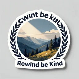 rewind be kind, sticker