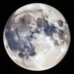 a colorfull picture of the moon, realistic, dramatic, 4K