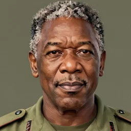 Morgan Freeman as a soldier, closeup character art by Donato Giancola, Craig Mullins, digital art, trending on artstation
