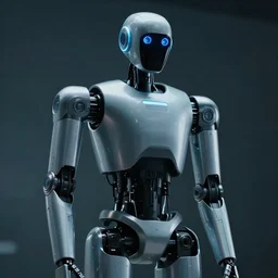 vfx film, spacex teslabot optimus - subprime, sleek humanoid robot, flat color profile low - key lighting award winning photography arri alexa cinematography, hyper real photorealistic cinematic, atmospheric cool colorgrade