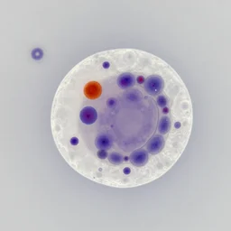 a microscopy image showing an abnormal stained nucleus