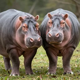 hippos wearing corduroy pants
