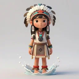 Full body, splash art by WLOP, Ilya kuvshinov, Krenz Cushart, and Greg Rutkowski, trending on artstation. Realistic fantasy cute Native Indian young girl with silky hair, wearing a red-sleeved white t-shirt with jeans, she has fire powers, her hair glows astonishing fire flames, Cinematic dramatic atmosphere of a mystic forest, sharp focus, soft volumetric studio lighting