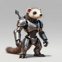 mechanical ferret dungeons and dragons metalic robot creature, d & d digital ferret character illustration, artstation trending robot ferret render, intricate, sharp focus, hyper detailed, digital painting, matte, d & d strange cute mech robot ferret character, masterpiece