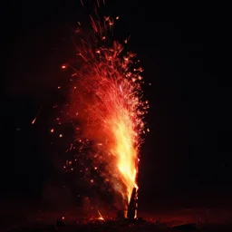 end of the world, red spark, fire, night, 2003 photo