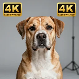 a dog with steve harvey's face, studio lighting, looks like steve harvey, 4 k, photorealistic, award winning