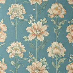 Floral wallpaper in the style of William Morris and Dani Dazey