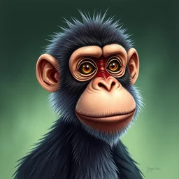 monkey portrait cartoon by yuga labs, an airbrush painting by anne stokes, featured on dribble, lyco art, airbrush art, detailed painting, outlined art