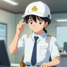 engineer from tf 2 as an anime character