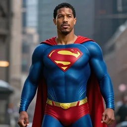 Michael B Jordan as Superman 4K quality Super Realistic