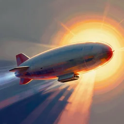 airship travelling through the ether, vibrant colors and hard shadows and strong rim light, comic cover art, plain background, in the style of atey ghailan and charlie bowater and mike mignola and artgerm