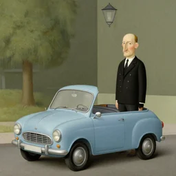 shrodinger's car by magritte