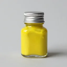 cadmium yellow oil paint, product photography