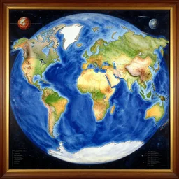 a map of the universe, painting by Salvador Dalí