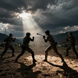 combat scene photo by weegee
