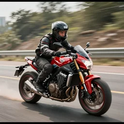 Film still of 'Future Crew' (2050). Epic motorcycle action scene. Sigma 85mm f/1.4