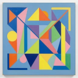 🌈 🕳 detailed geometric 8 + k by shusei nagaoka, david rudnick, airbrush on canvas, pastell colours, cell shaded