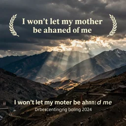 I won’t let my mother be ashamed of me