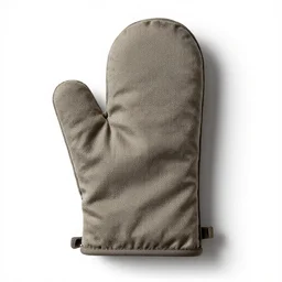 rustic oven mitt, professional product shot, isolated on a pure white background, centered, entire object in frame, sharp focus, soft studio lighting
