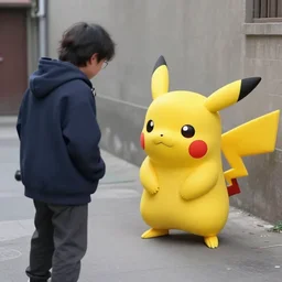 CCTV footage of pikachu buying drugs from a random dude in a hoodie in an alley