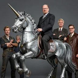 full portrait of wooden steel walter white riding a unicorn, hyper detailed, award winning, by chiara bautista and karl kopinski and kim jung giu and weta studio, and lucasfilm and jesper ejsing and norman rockwell greg rutkowski frank frazzeta