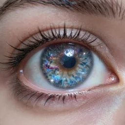 a galaxy is inside of an eye, beautiful eye, eye, eye of a woman, realistic, ultra realistic, macro photo, beautiful, digital art, conceptual art, trending on artstation
