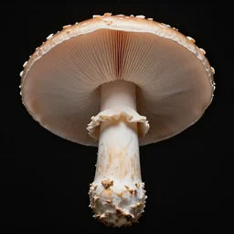 mushroom cap, bottom view, no stipe, black background, hyper realistic, photography, colorfull, 8k, epic composition