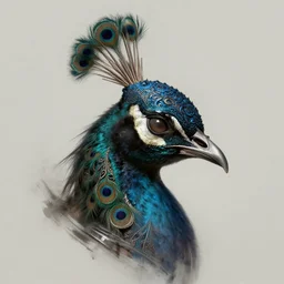 anthropomorphic digon head in edgy darkiron peacock, intricate, elegant, highly detailed animal monster, digital painting, artstation, concept art, smooth, sharp focus, illustration, art by artgerm, dwayne barlowe, trending on artstation and greg rutkowski and alphonse mucha, 8 k