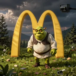 shrek robbing mcdonalds cctv cam footage