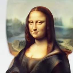 clay model of mona lisa, sigma 8 5 mm, close up, high quality, sharp focus