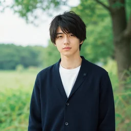 a portrait of a character in a scenic environment by Shunji Dodo