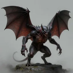 bat - creature, horror, fantasy, dark, realistic, artstation, art by michael whelan