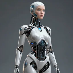 an extremely detailed 3 d render of a highly complex humanoid android woman with intricate exposed cybernetic modifications, art by ilya kuvshinov, trending on cgsociety, computer art, ilya kuvshinov, artstation hd, artstation hq, photo realistic, hyperrealism, soft light, cinematography photo, ray tracing, unreal engine 5, 8 k, medium shot