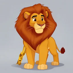 lion king portrait character design of an egyptian lion. deviantart adoptable, style of maple story and zootopia, portrait studio lighting by jessica rossier and brian froud in the style of disney, traditional