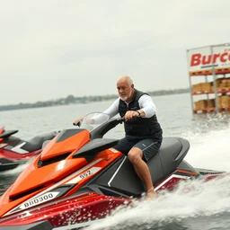 biden riding jetski in costco