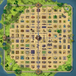dungeon map in the style of civilization vi