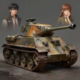 Tiger I tank, pretty, beautiful, DnD Vehichle, matte fantasy painting, DeviantArt Artstation, by Jason Felix by Steve Argyle by Tyler Jacobson by Peter Mohrbacher by Q Hayashida by Vivziepop, cinematic lighting