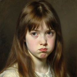 detailed fine portrait of pouting anime girl, painting by gaston bussiere, craig mullins, j. c. leyendecker