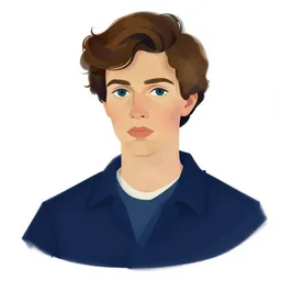 a vector illustration portrait by egon schiele done in adobe illustrator, trending on behance