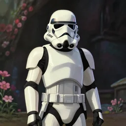 a film still of Star Wars, medium shot, waist up, studio Ghibli, Pixar and Disney animation, sharp, Rendered in Unreal Engine 5, anime key art by Greg Rutkowski, Bloom, dramatic lighting